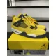 thumbnail image 1 of Ni - ke Ni - ke Air Jordan 4 Retro Lightning Tour Yellow Mens Size 9.5 2021 CT8527-700, 1 of 5