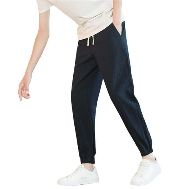 PEASKJP Cargo Pants for Men Gym Running Workout Joggers Pants, Navy XXXXL