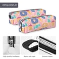 thumbnail image 6 of XMXT Leather Pencil Case, Pink Donut Candy Large Capacity Pencil Pouch for Student Teens Women, 6 of 9