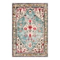 thumbnail image 4 of Wonnitar 4'x6' Area Rugs for Living Room Boho Tribal Washable Rug Soft Non Slip Kitchen Mat Indoor Floor Throw Carpetfor Laundry Living Dining Dressing Room Hardwood Floor, Aqua, 4 of 8