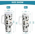 thumbnail image 3 of 30 oz Tumbler with Handle Lid and Straw Insulated Water Tumbler Stainless Steel Water Cup Mug Bottle Reusable Cup Holder Friendly Happy Halloween, 3 of 6