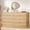 burlywood, variant on NVCODSA 55" White Fluted 10-Drawer Dresser, Modern Chest of Drawers with Gold Handles for Bedroom, Living Room