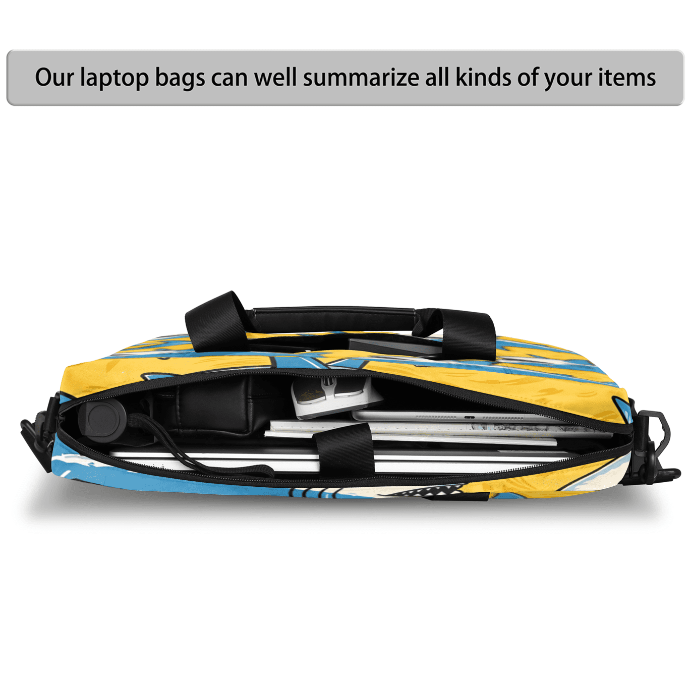Herdesigns Shark Laptop Bag for Women Men, Computer Case Briefcase Messenger Bags, 15-15.6 inch Laptop Sleeve Shoulder Bag