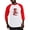 Red/White, variant on CafePress - Trex Indoor Rock Climbing Baseball Jersey - Cotton Baseball Jersey, 3/4 Raglan Sleeve Shirt