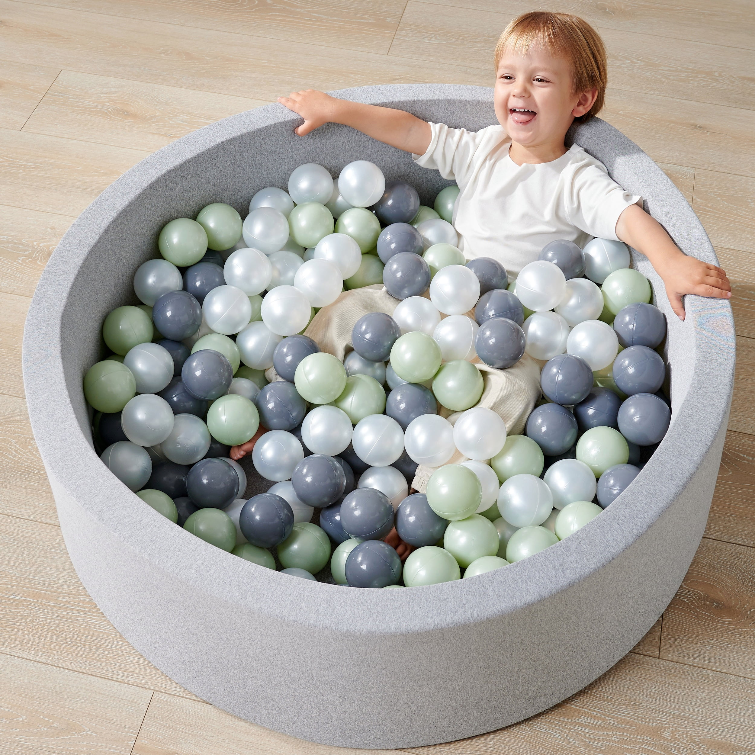 Buy Fortella Foam Ball Pit w/ 200 Balls Included 2.75 in, Round Ball Pit for Toddlers Kids