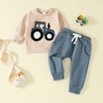 thumbnail image 2 of CAUYDY 3 6 9 12 18 24 Months 1-5T Baby Boy Photoshoot Outfits Toddler Long Sleeve Pullover and Elastic Pants 2PCS Clothes Set Fall Winter Gift for Infant Sky Blue for Sizes 2-3 Years, 2 of 6