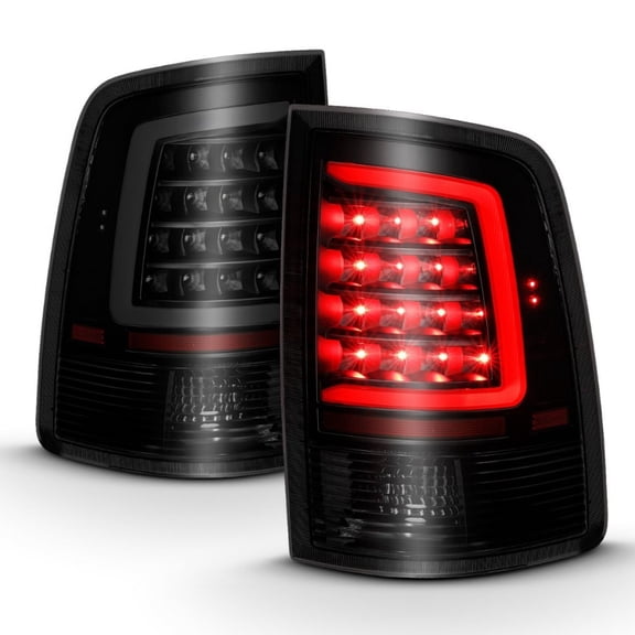 ANZO For Dodge Ram 2500 2010 Tail Lights LED Plank Style Black w/Smoke Lens | 311319