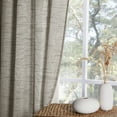 thumbnail image 7 of Mainstays Como Textured Light Filtering Indoor Curtain Panel Pair, Set of 2, Brown, 37” W x 63”L, 7 of 7
