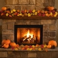 thumbnail image 7 of Artificial Maple Leaf Rattan, Wuztai Multicolor Plastic Fall Garland, 68.9-78.74 Inch Thanksgiving Fireplace Dining Table Decorative Ornament Bendable Indoor, 7 of 7