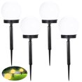 thumbnail image 2 of Muyoka Luces de camino solar Lámpara de bombilla LED para exteriores Control de luz de estaca solar Encendido / apagado automático Lámpara de paisaje Solar para patio trasero Jardín Camino Césped, 4 p Muyoka Hogar, 2 of 7