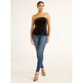 thumbnail image 2 of Sofia Jeans Women's Velvet Peplum Strapless Top, Sizes XS-XXXL, 2 of 4
