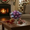 thumbnail image 3 of Northlight Shatterproof 4-Finish Christmas Ball Ornaments - 2.5" (60mm) - Pink, Purple and Silver -, 3 of 3