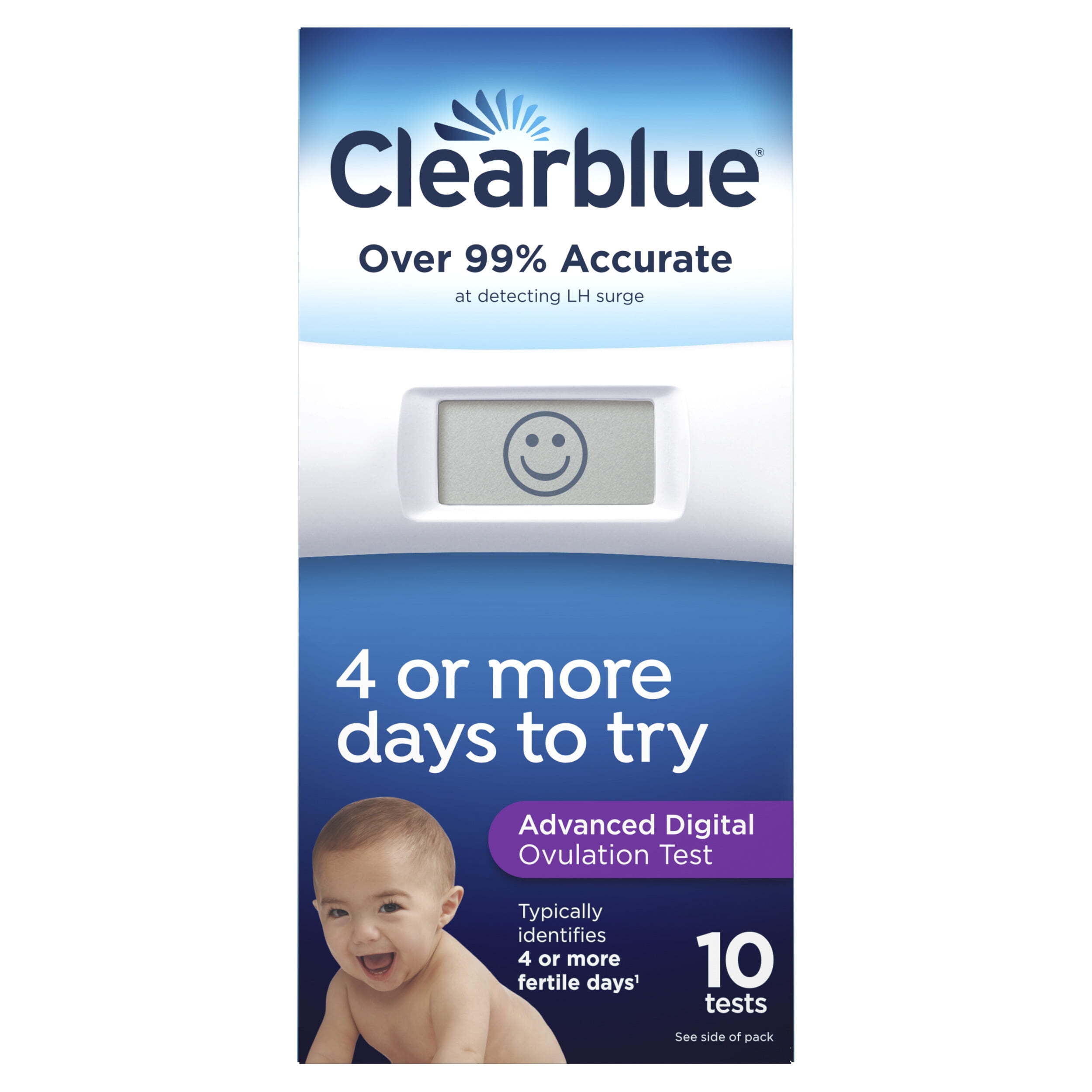 Clearblue Advanced Digital Ovulation Test, Predictor Kit with Digital Results, 10 Tests