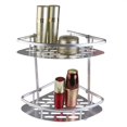 thumbnail image 3 of Aluminum 2-tier Bathroom Corner Storage Rack Organizer Shower Shelf (Silver), 3 of 6