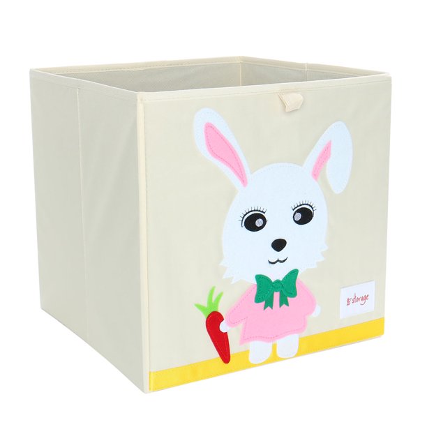 Foldable Toys Storage Bins Cartoon Cardboard Fabric Cubes
