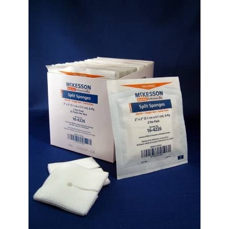 Long Gauze - Gauze Split I.V. Sponge 6Ply Sterile 2