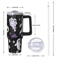 thumbnail image 2 of 30 Oz Halloween Tumbler with Handle and Straw, Haunted Ghost Cat Water Bottle Travel Cup, Halloween Birthday Gifts for Women Adults Teenagers, 2 of 5