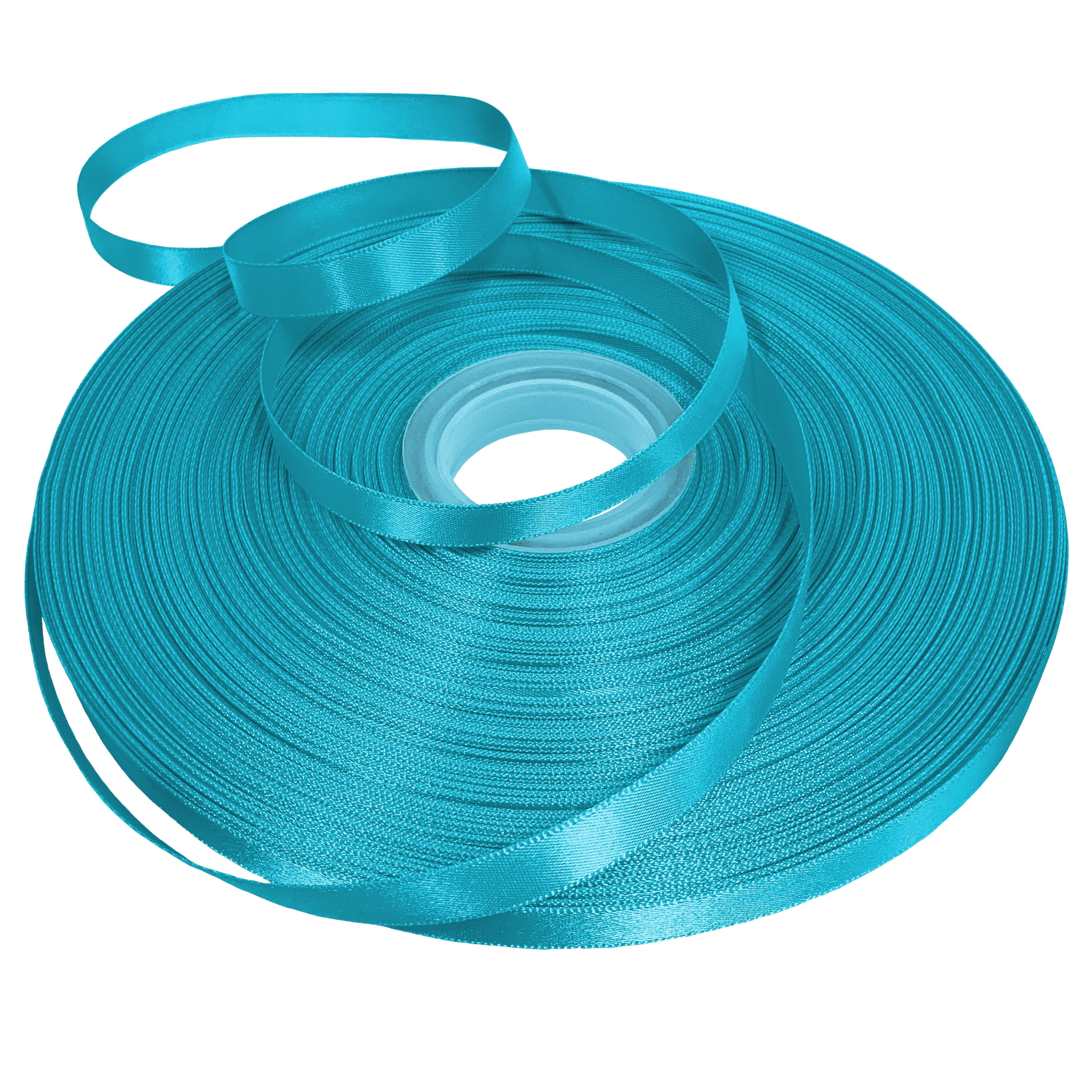 Turquoise Single Face Satin Ribbon, 3/8" x 100 Yards by Gwen Studios