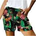 thumbnail image 2 of 2025 New Womens Shorts Plus Size Ladies' Summer Plus-Size Printed Casual Shorts with Elastic Pockets Skin-Friendly Swim Shorts Women, 2 of 4