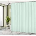 thumbnail image 4 of Ambesonne Ethnic Shower Curtain, Outline Floral Oriental Art, 69"Wx84"L, Pale Green and Pale Blue, 4 of 4