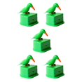 thumbnail image 3 of Caja de palillos automática Inteprter Estuche de almacenamiento de palillos pájaro verde espalda verde 5piezas, 3 of 4