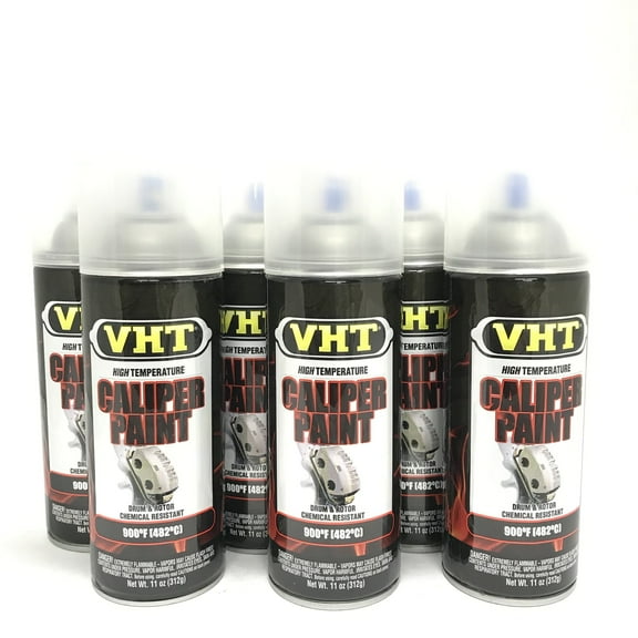 VHT SP730-6 PACK GLOSS CLEAR Brake Caliper Paint, Drums, Rotors Paint - High Heat -11oz