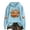 A1-Light Blue, variant on Halloween Hoodie Pumpkin Season Themed Printed Hooded Sweatshirts Women Fall Pullover Tops (A2-Brick Red XXL)