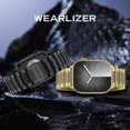 thumbnail image 2 of Wearlizer Stainless Steel Watch Band Compatible with Apple Watch Bands 38/40/41/42/44/45/46/49mm Men Women Zigzag Weave Metal Strap for Iwatch Series 11/10/9/8/7/6/5/4/3/SE/Ultra, 2 of 5