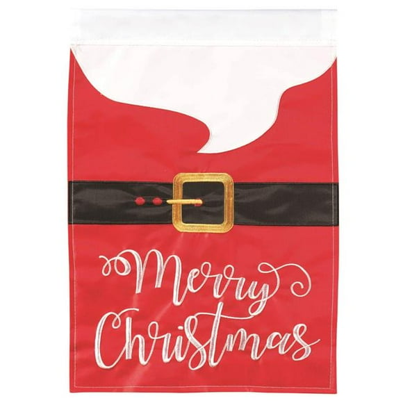 Magnolia Gardens M001424 29 x 42 in. Decorate with Santa Merry Christmas Double Applique Garden Flag - Large