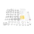 thumbnail image 4 of 68 Pcs Cake Mold Sugar Craft Decorating Fondant Plunger Cutters Tools Cookies Kit Flower Leaf Heart Shape, 4 of 9
