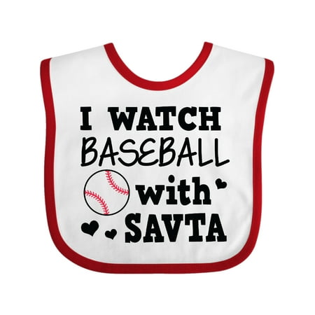 

Inktastic I Watch Baseball with My Savta Gift Baby Boy or Baby Girl Bib