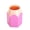Pink, variant on Cute Pencil Shaped Pen Holder Hexagon Plastic Desktop Stationery Organizer Cup for Classroom Student Desk Office Makeup Storage 1-Pack