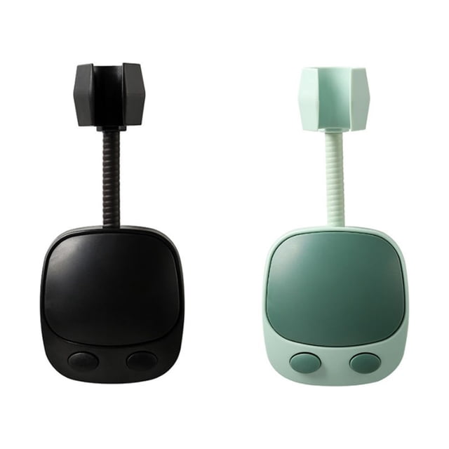 Soporte de ducha autoadhesivo de 2 piezas con ganchos Soporte de ducha universal sin perforaciones (negro + verde)