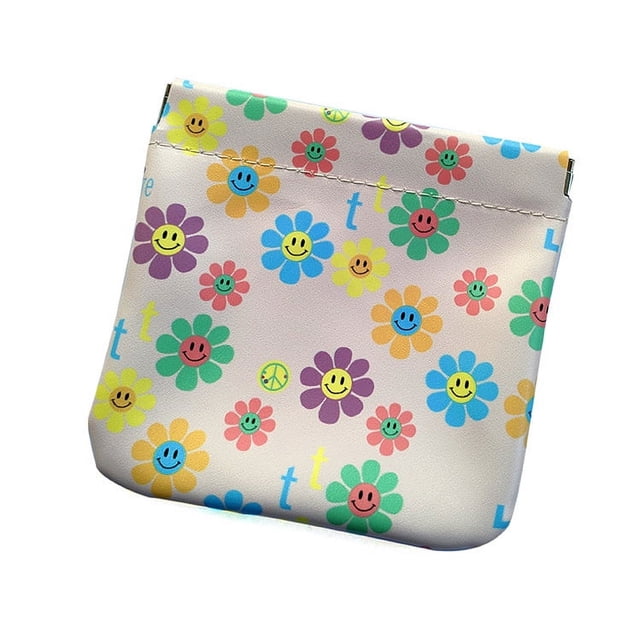 Mini bolsa de cosméticos portátil de cuero popular, pequeña bolsa de almacenamiento con cojín de aire para lápiz labial, bolsa para auriculares, artículos diversos