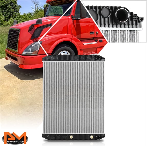 PM PERFORMOTOR for 07-14 Volvo VNL Series Factory Style Full Aluminum 2-Row Cooling Radiator