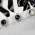 thumbnail image 4 of jejeloiu Cartoon Bow Tie Black Out Curtains,White Black Curtains Pack of 2 (42x63 Each) For Girls, 4 of 6