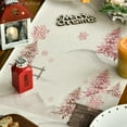 thumbnail image 3 of mubwai Xmas Trees Let It Snow Snowman Christmas Table Runner, Seasonal Winter Holiday Kitchen Dining Table Decoration for Home Party Decor 13x72 Inch, 3 of 7