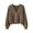 Beige, variant on Women's Vintage Cardigan Sweater Women Solid Color V Neck Single Breasted Long Sleeve Cardigan Sweater (White, One Size)