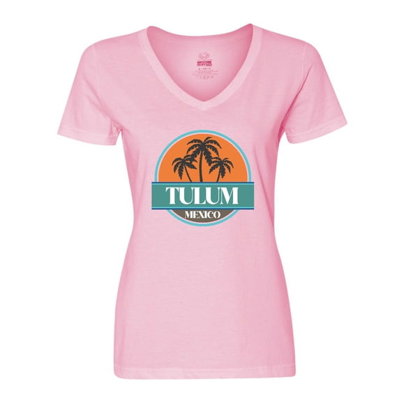 Inktastic Tulum Mexico Vacation Gift Women's V-Neck T-Shirt