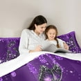 thumbnail image 5 of Manfei Dreamy Purple Butterfly Full Size Comforter Sets,Bling Print Bedding Comforter Set,Fashion Diamond Bedding Sets For Girls,Super Cozy Room Decor,3-Piece, 5 of 8