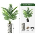 thumbnail image 3 of Artificial Palm Tree in Modern Planter, Fake Areca Tropical Palm Silk Tree for Indoor Outdoor Home Decoration - 66" Overall Tall (Plant Pot Plus Tree), 3 of 5
