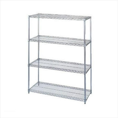 - Wesco 272707 60 in. W x 74 in. H x 18 in. D Wire Shelving Starter Unit- Four Shelf