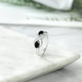 thumbnail image 5 of Gem Stone King 925 Sterling Silver Black Onyx Infinity Promise Ring for Women (0.91 Cttw, Oval 6X4MM, Gemstone Birthstone, Available in Size 5, 6, 7, 8, 9), 5 of 6