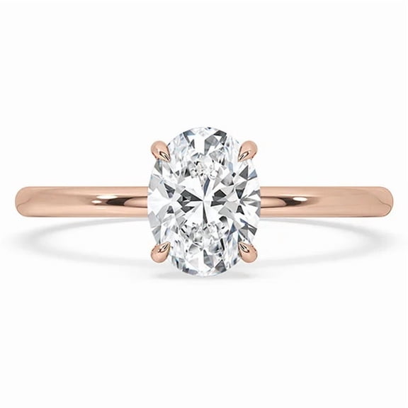 0.50 to 3 Carat Oval Cut E/F VS-VVS Lab Grown Diamond Solitaire Engagement Ring
