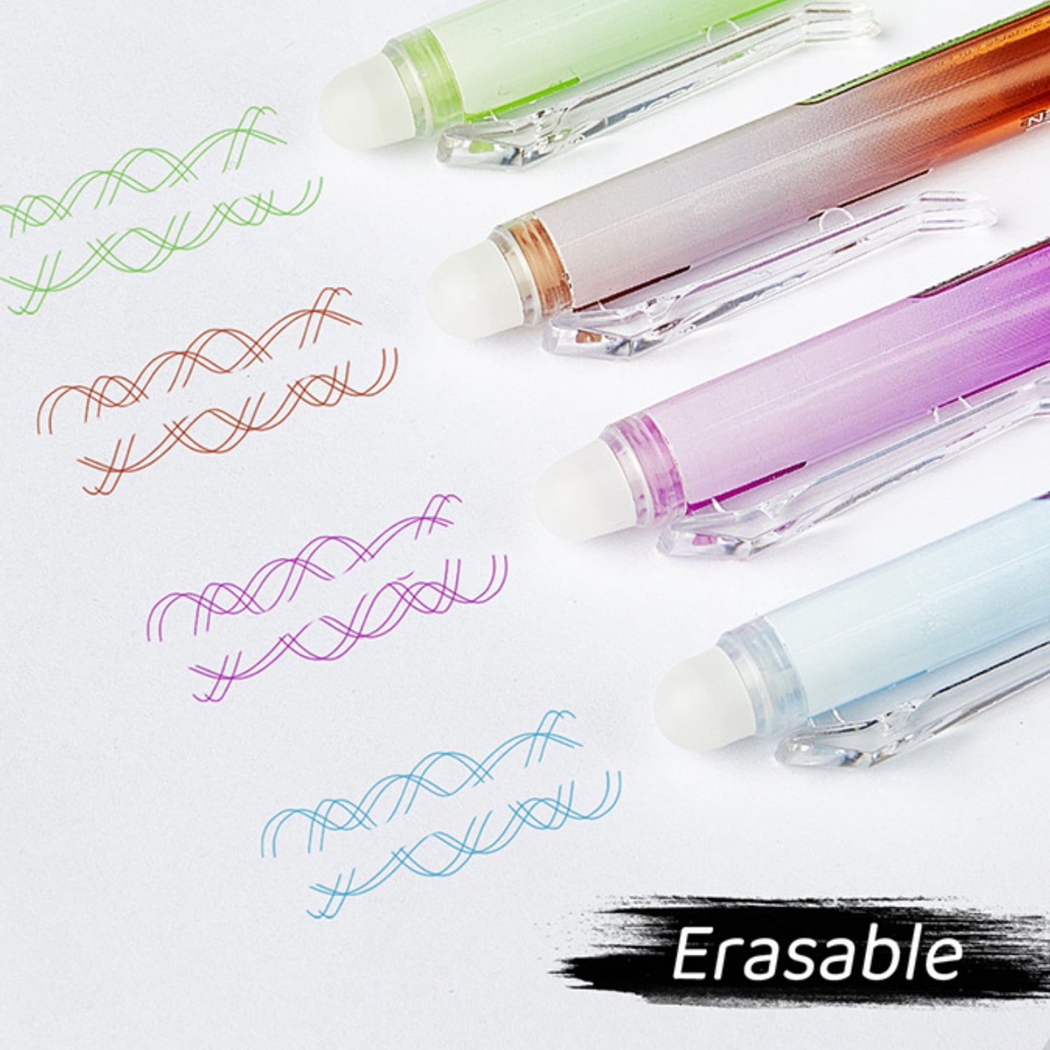24 Colors Erasable Gel Pens Fine Point 0.7mm for Notes Journaling Drawing Doodling Memo Smooth Writing Refillable Birthday Christmas Gift