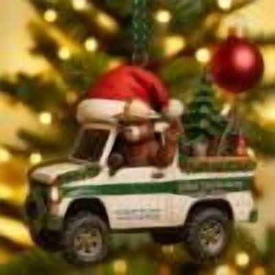 US Forest Service 120th Anniversary Christmas Ornament - Acrylic Flat Hanging Decor, Collectible Bear & Truck Design for Holiday Tree & Home Decoration, 2025 Commemorative Gift