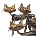 thumbnail image 3 of Tignapoo Handcrafted Iron Cat Sculpture - Stylish Spring Stand Decor for Home, Unique Metal Art Piece, Adorable Cat Figurine, Perfect for Living Room or Office Decoration, 3 of 4