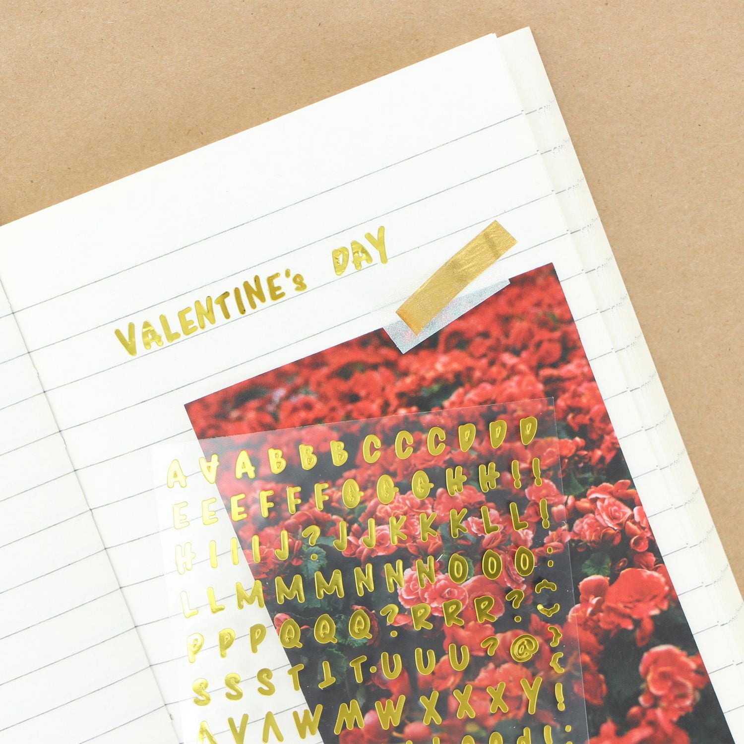 CRAFTY & CO. Autocollants d'alphabet, dorés, décoratifs, 518 pièces, bricolage, artisanat