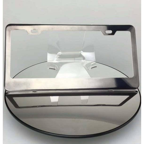 Regular Style Powder Coated Black Chrome Stainless Steel License Plate