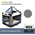 thumbnail image 2 of GOOPAWS Soft Pet Crates Kennel 24'', 27", 30" & 36", 3 Door Soft Sided Folding Travel Pet Carrier, 2 of 6